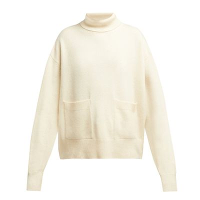 Pocket-Front Roll-Neck Cashmere Sweater from Raey