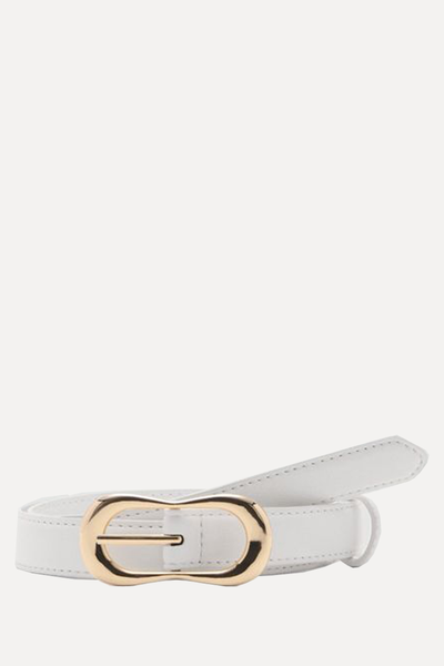 Buckle Skinny Belt from Mango