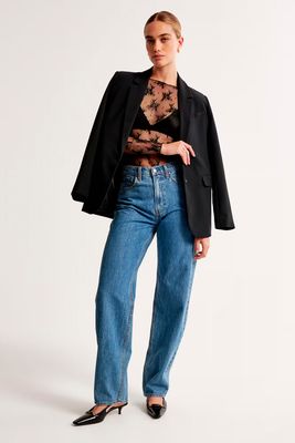 Long-Sleeve Lace Slash Top, £35