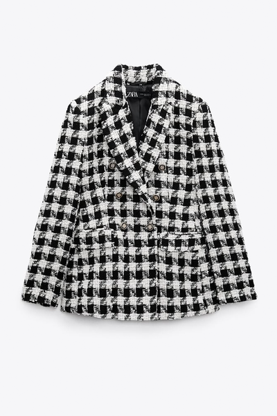 Houndstooth Check Blazer from Zara