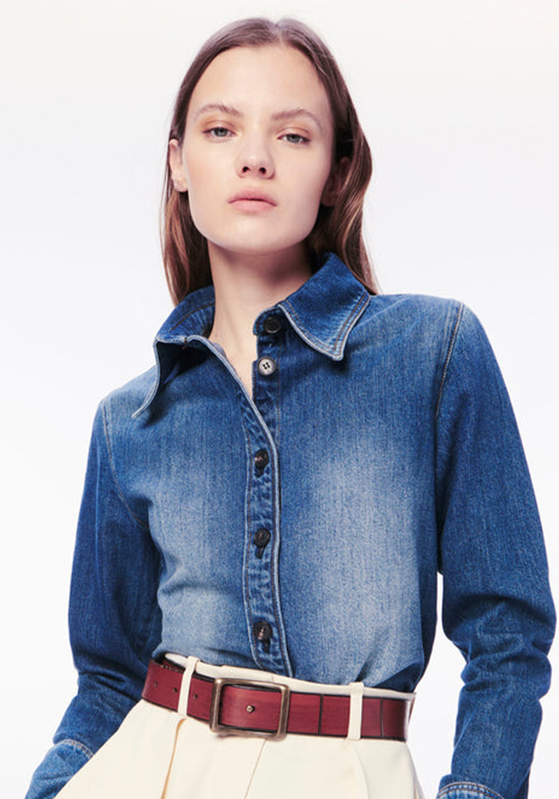 Fitted Denim Shirt from Victoria Beckham