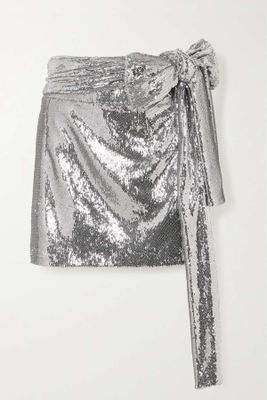 Bernard Asymmetric Sequined Taffeta Mini Skirt from Bernadette