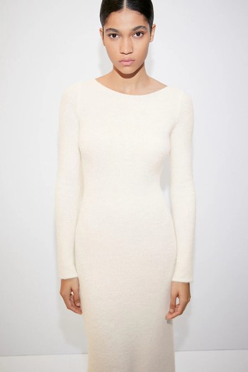 Open-Back Knitted Dress