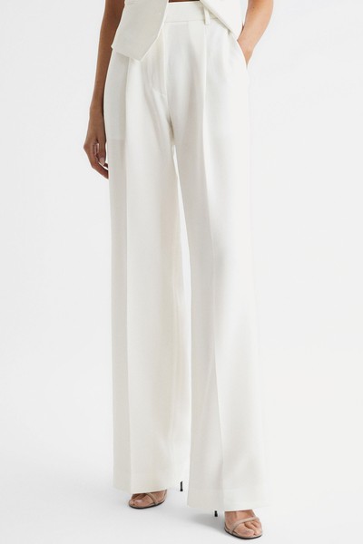 Tatum Crepe Wide Leg Trousers  from Reiss