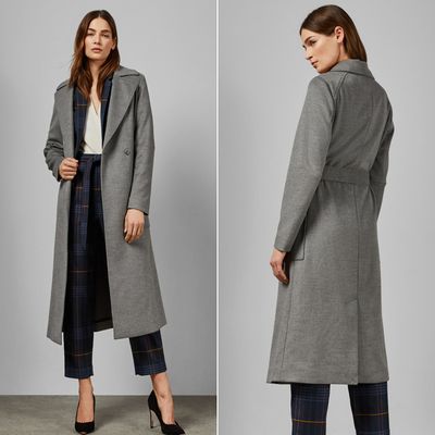 Side Button Detailed Long Coat