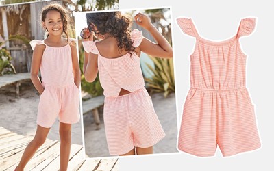 Ruffle Pom Playsuit from Next