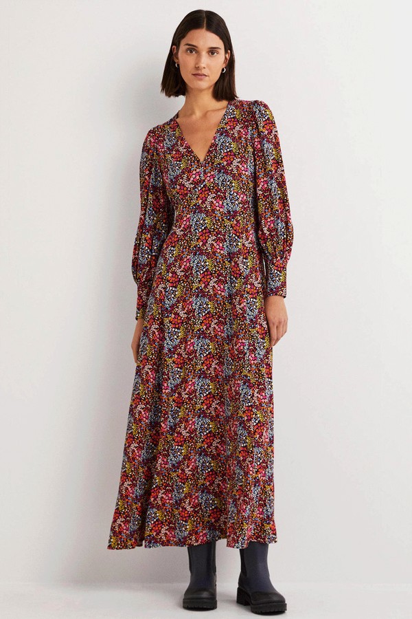 V-Neck Empire Maxi Dress