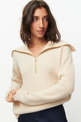 Collection Ribbed Cashmere Half-Zip Sweater from J. Crew