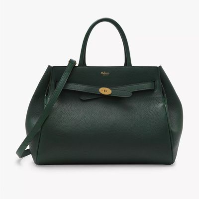 Belted Bayswater Heavy Grain Leather Handbag from Mulberry