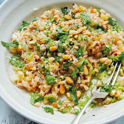 Farro Risotto With Green Peas