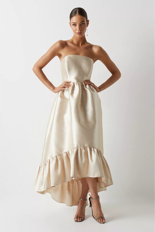 Peplum Hem Bandeau Twill Bridesmaids from Coast