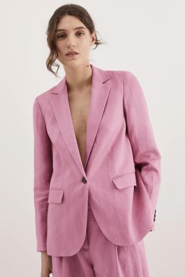 Pure Linen Single Breasted Blazer from Jaeger