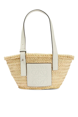 Small Leather Trimmed Basket Tote from Loewe