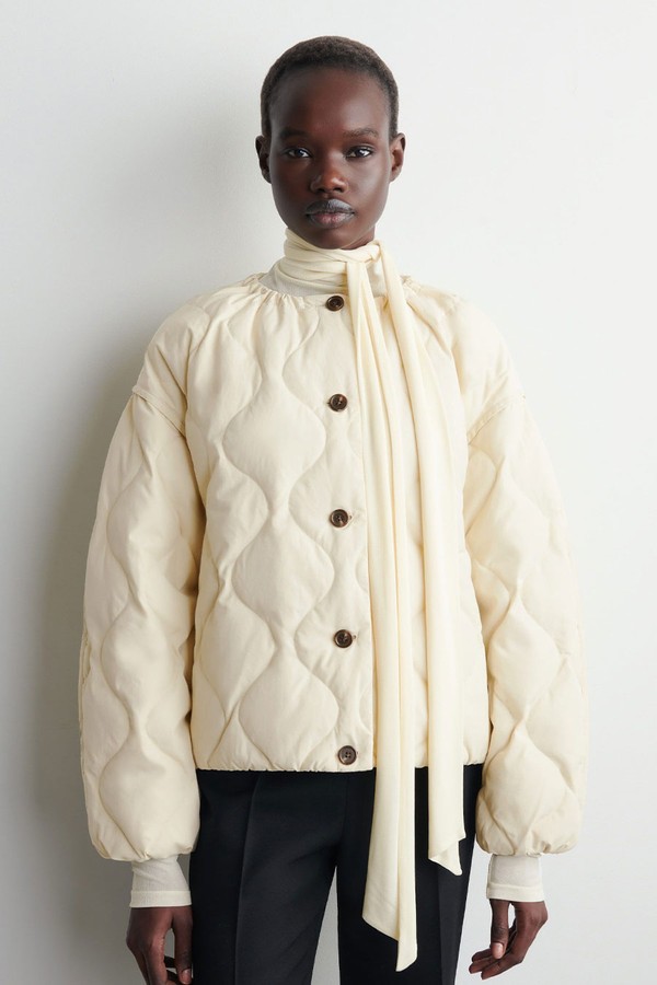 Gathered Quilted Down Jacket from COS