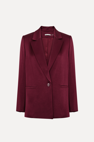 Denny Satin Blazer from Alice + Olivia