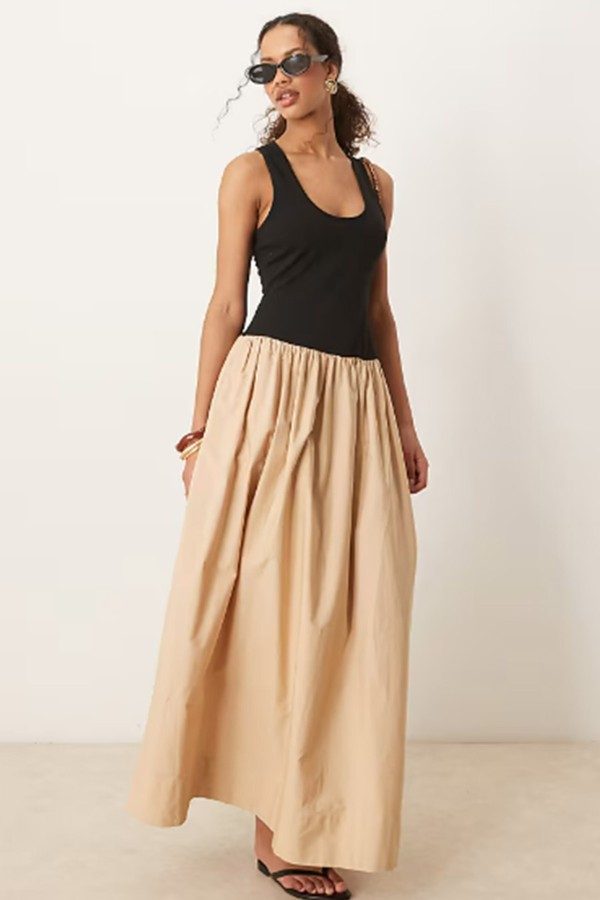 Scoop Neck Hybrid Maxi Dress from ASOS Design