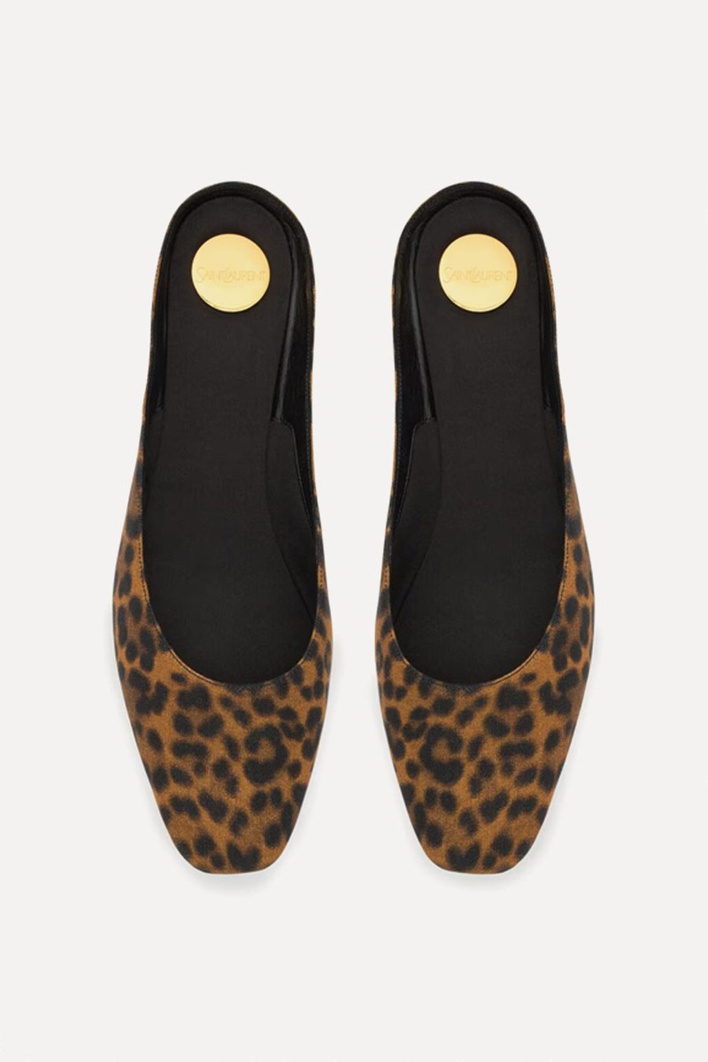 Lido Slip-Ons In Leopard Grosgrain from Saint Laurent