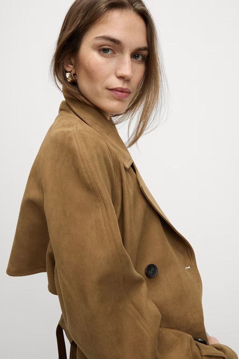 Double Breasted Longline Trench Coat