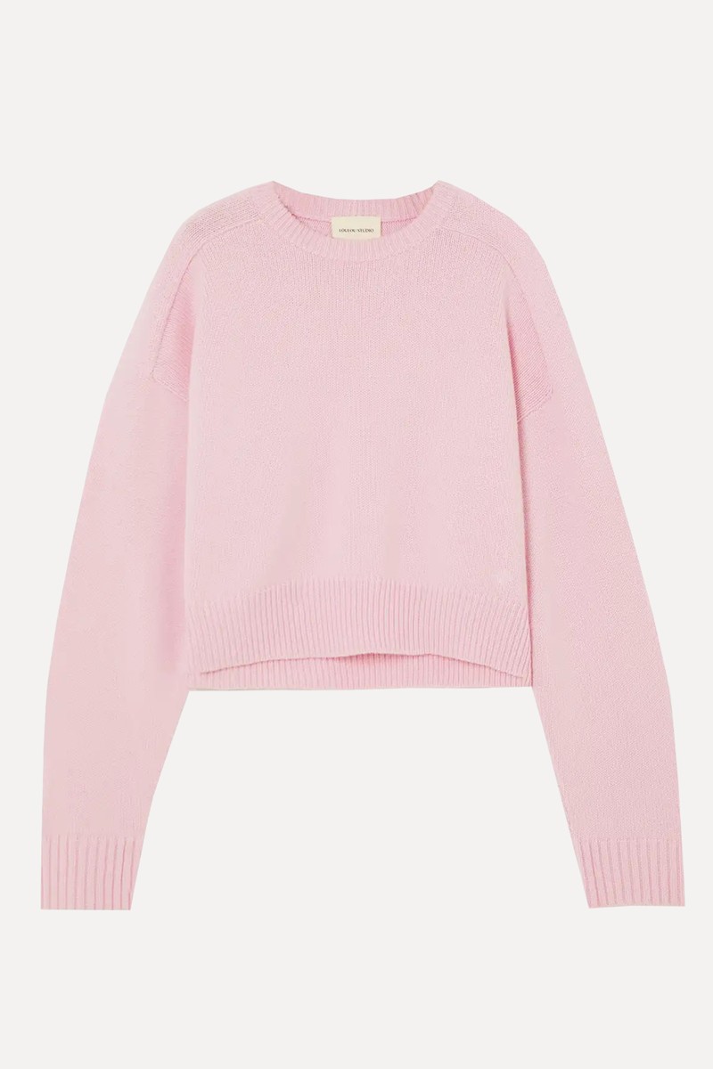 Bruzzi Oversized Cropped Wool & Cashmere-Blend Sweater from Loulou Studio