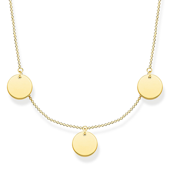 Necklace With Three Discs Gold