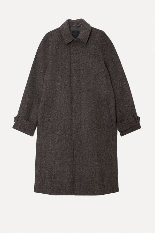 Herringbone Wool Blend Overcoat from John Lewis