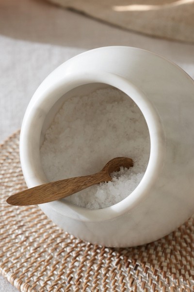 Marble Salt Cellar With Spoon from The White Company