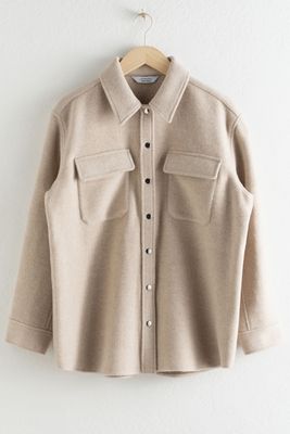 Oversized Wool Blend Workwear Shirt from & Other Stories