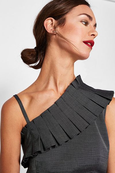 Treesad Asymmetric Ruffle Dress