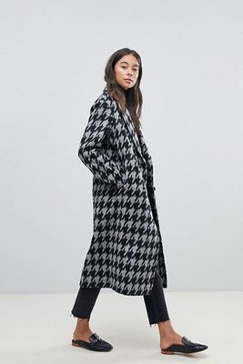 Double Breasted Houndstooth Coat from Helen Berman
