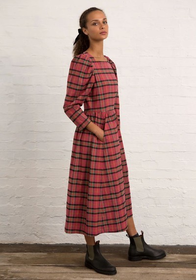 Rose Tartan Riding House Dress from Justine Tabak