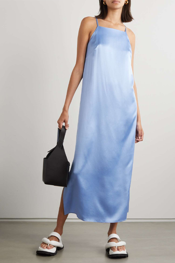 Tasman Silk-Satin Midi Dress from LouLou Studio