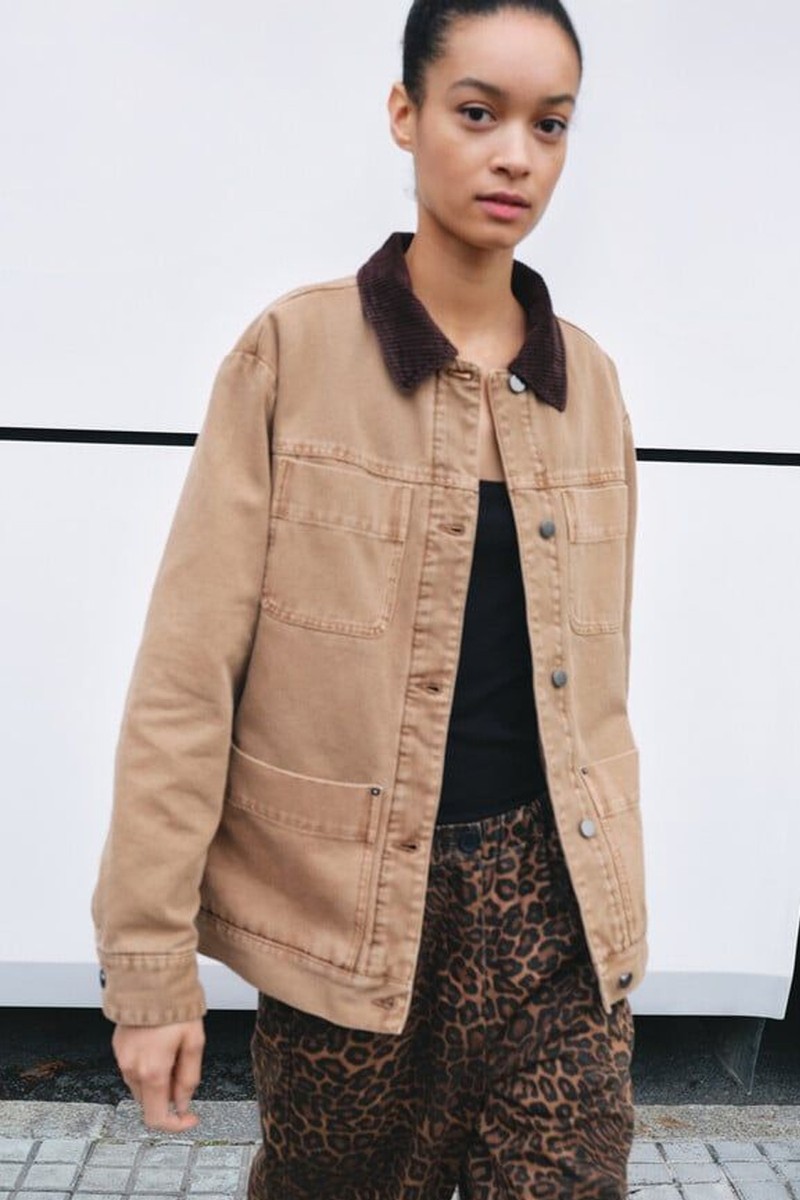 Cord Collar Barn Jacket