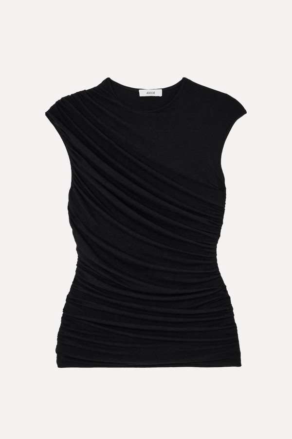 Ester Draped Stretch-TENCEL™ Lyocell Jersey Tank from AGOLDE