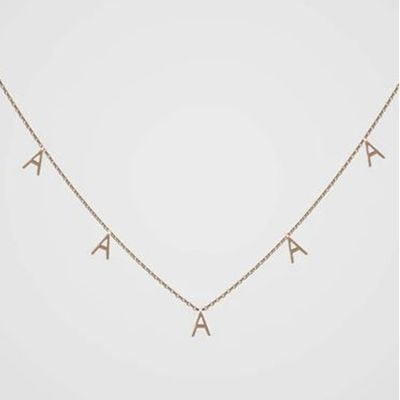 Charmed Letter Necklace from Aurum & Grey