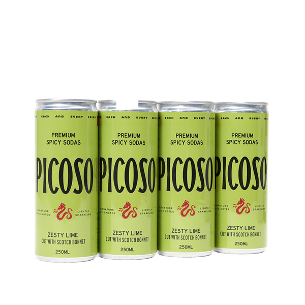 Zesty Lime & Scotch Bonnet Spicy Sodas from PICOSO