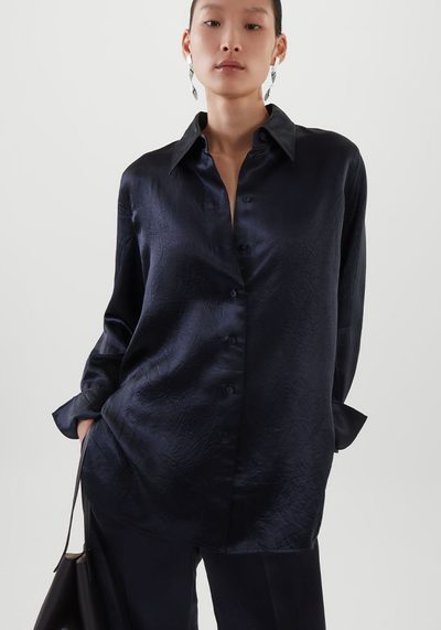 Oversized-Fit Satin Blouse from COS