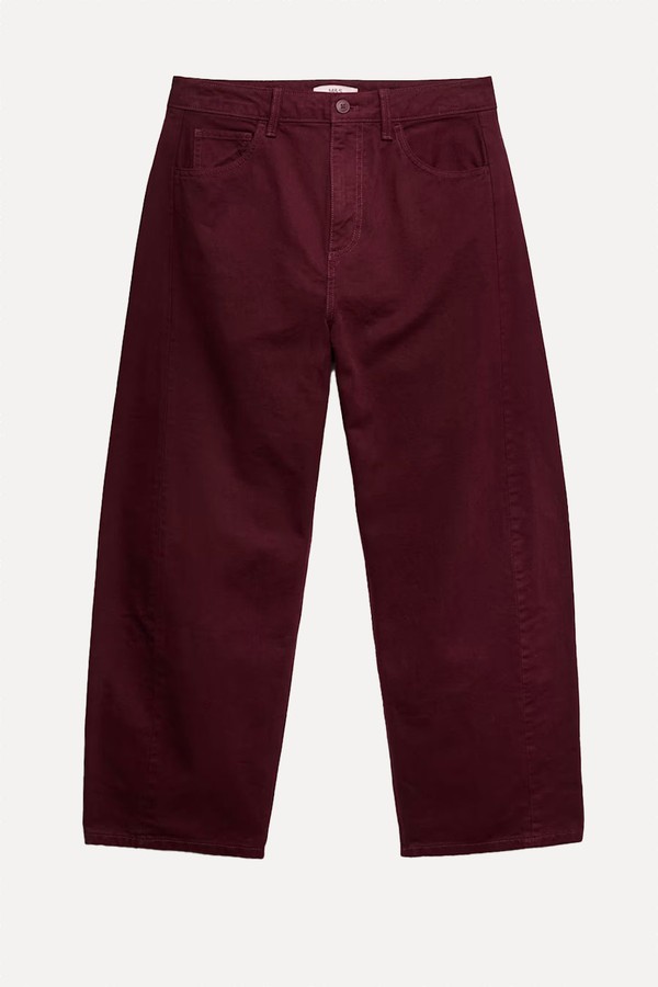 Pure Cotton Horseshoe Fit Trousers from Marks & Spencer