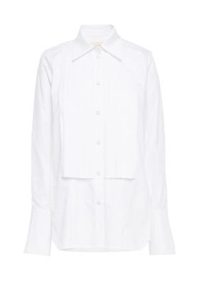 Michelle Pintucked Cotton-Poplin Shirt