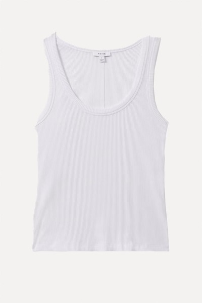 Elle Ribbed Cotton Blend Vest from Reiss