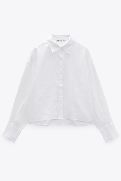 Cropped Linen Shirt from Zara