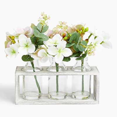 Flower Bottle Trio In Caddy