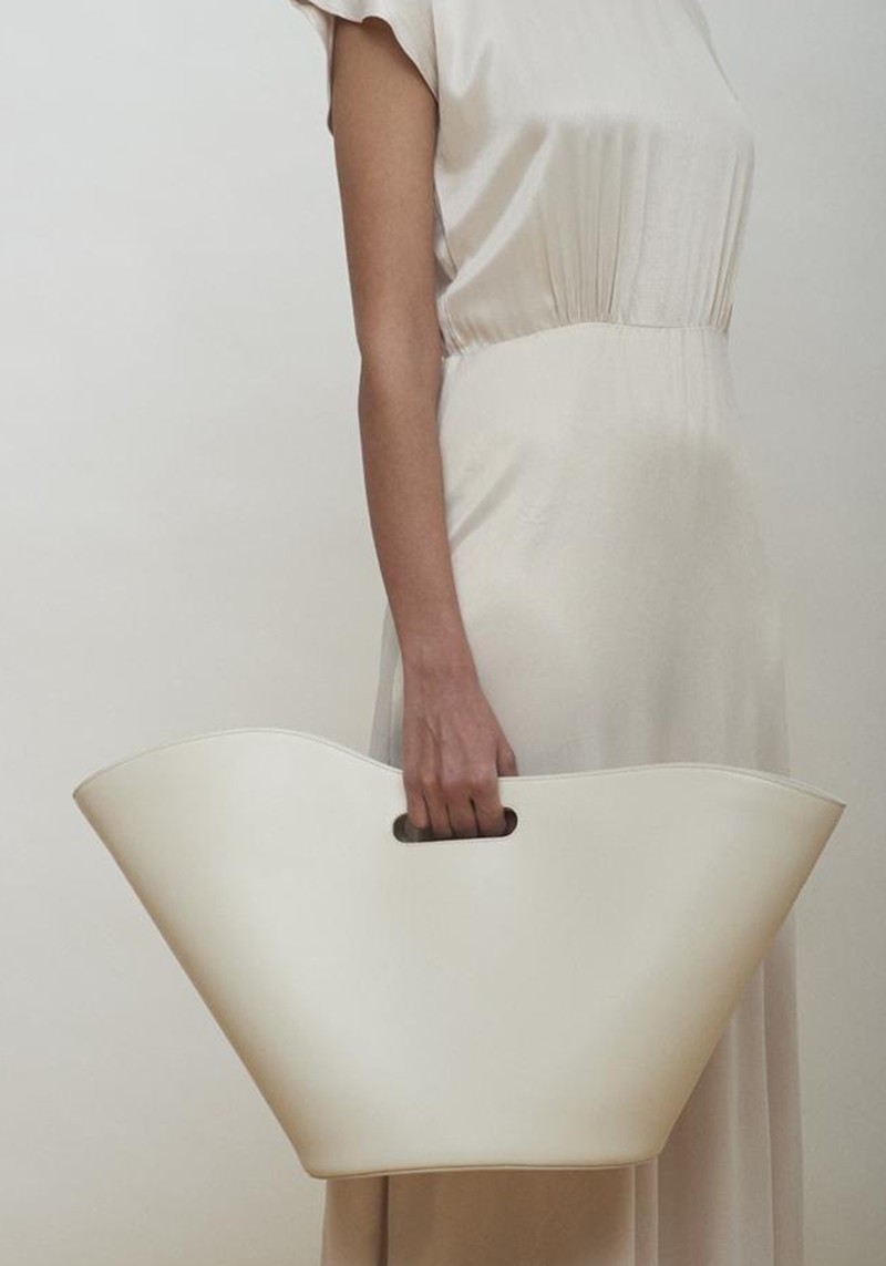 No Handle Tulip Tote In Marble from Little Liffner