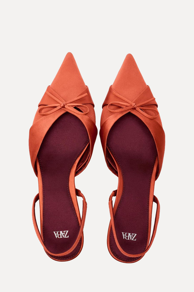 Kitten-Heel Shoes With Bow   from Zara