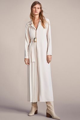 Side Pleated Dress from Massimo Dutti