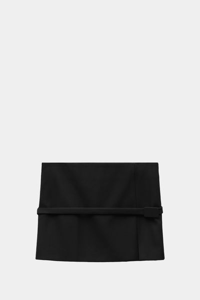 Mini Skirt Belt Slit