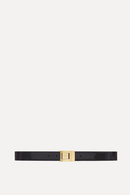 Male Buckle Belt In Brushed Leather