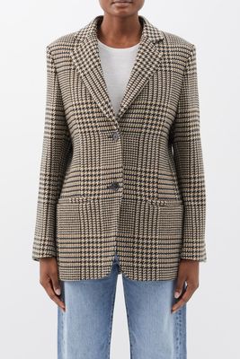 Houndstooth-Check Wool-Blend Blazer from Totême
