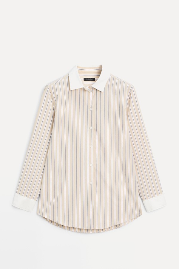 Striped Shirt With Contrast Detail