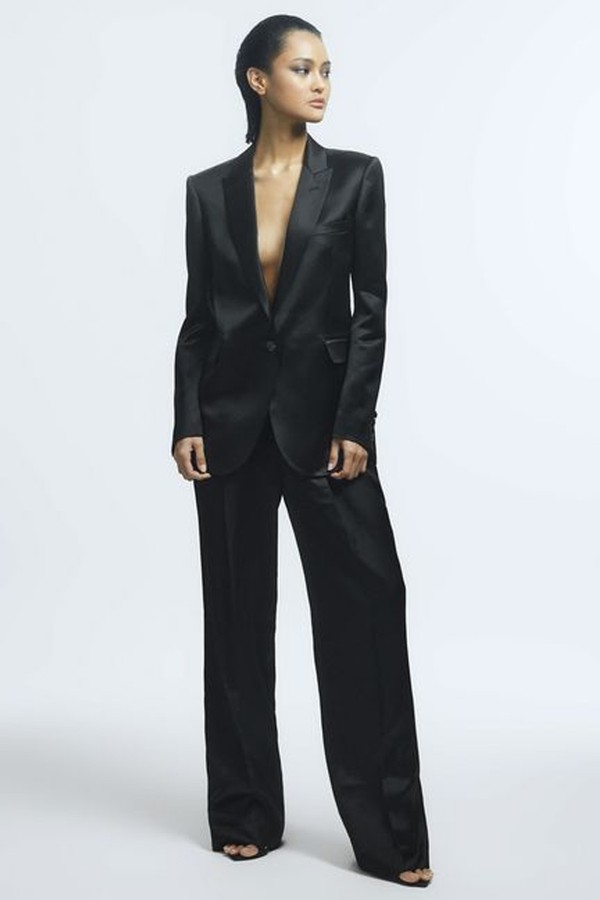 Lily Atelier Satin Single Breasted Blazer 