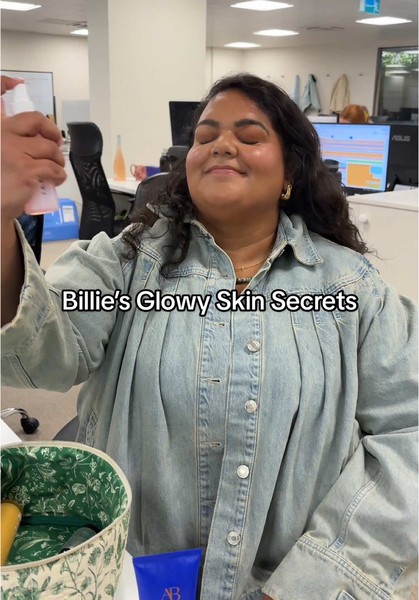 Replying to @Natasha Jayatilaka You asked, so we asked Billie – what’s her secret to glowy skin? Watch on to see the products she swears by & save to add to your basket…